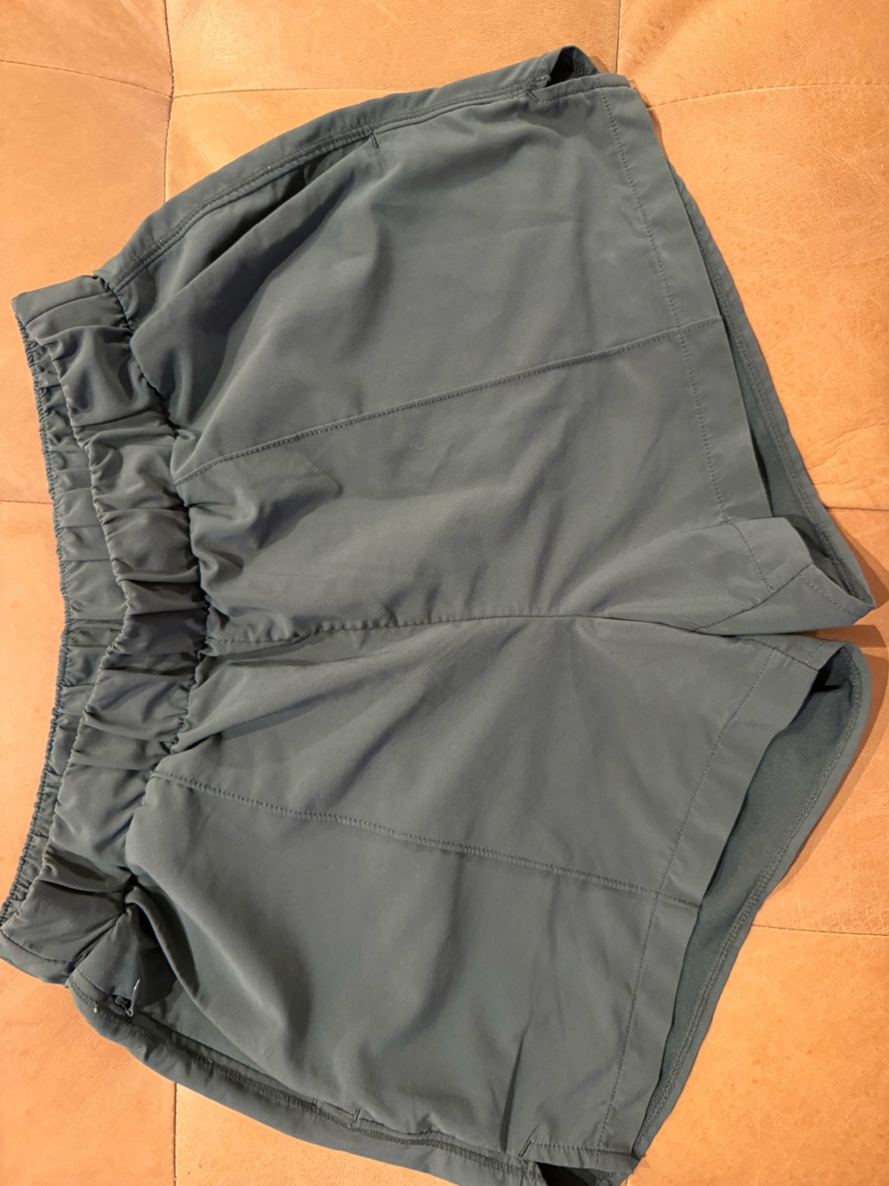 Zella Slate Green Athletic Shorts with Elastic Waist
